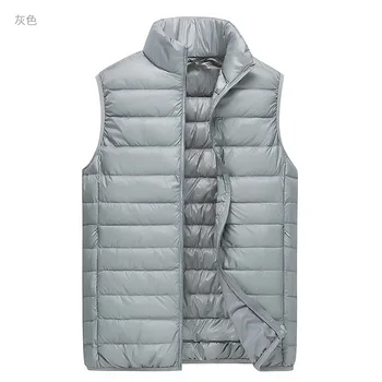 

2019 New Arrival Men Sleeveless Jacket Winter Ultralight White Duck Down Vest Male Slim Vest Brand Mens Windproof Warm Waistcoat