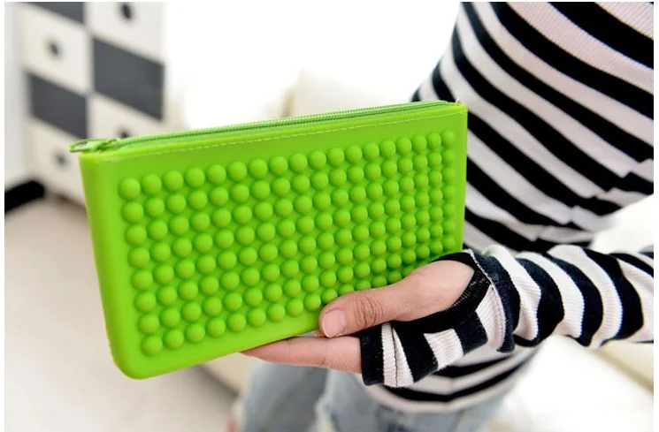 

Korea Fashion Candy Jelly Soft Silicone Zipper Day Clutches Handbag Travel Pockets Cases Handy Holder Wallet Purse