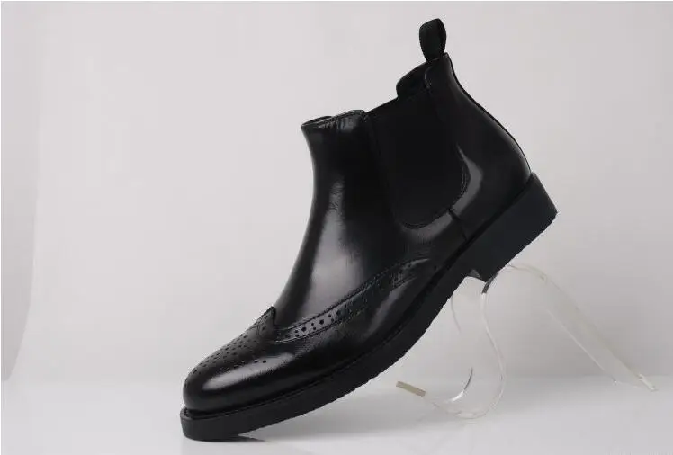 Slip-на Для Мужчин's Обувь шнурованная для женщин высокие Обувь резные Мужские Мокасины Пояса из натуральной кожи Эластичная лента Градиент Мужской Ботильоны Туфли под платье
