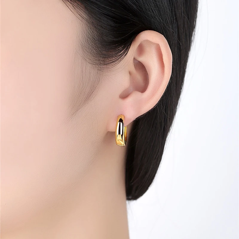2 Piece South Korea Jewelry Zinc Alloy Circle Earrings For Women Female Hip Hop European Hoop Earrings Free Shipping