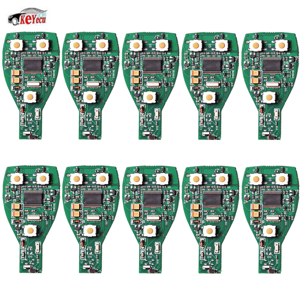 

KEYECU 10 Pcs/lot NEC Remote Board for Benz BGA Smart Key Fob 315MHz/433MHz (Fits Key Be Opened on Back) Work on 1997-2016