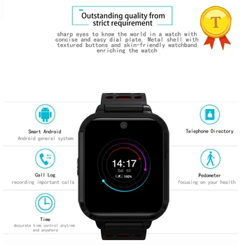 

IP67 waterproof Android 6.0 MTK6737 4G smart watch phone watch 1GB/8GB Heart Rate blood pressure monitor Bluetooth smartwatch