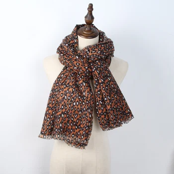 

Fashion leopard scarf women beautiful design large size luxury cashmere-like women's winter warm scarves shawls W34
