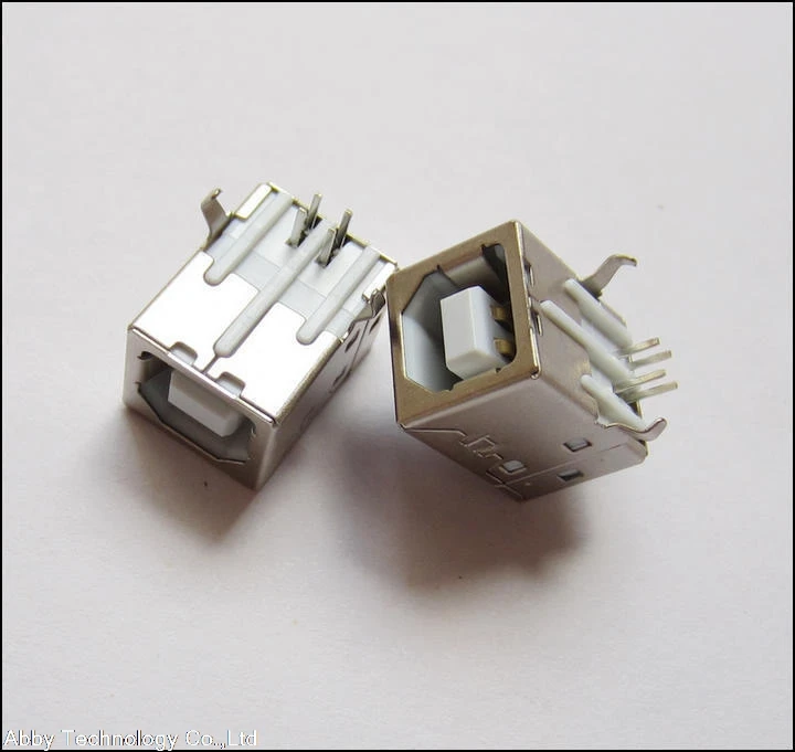20Pcs b type usb jack connector printer port Female Socket Right Angle