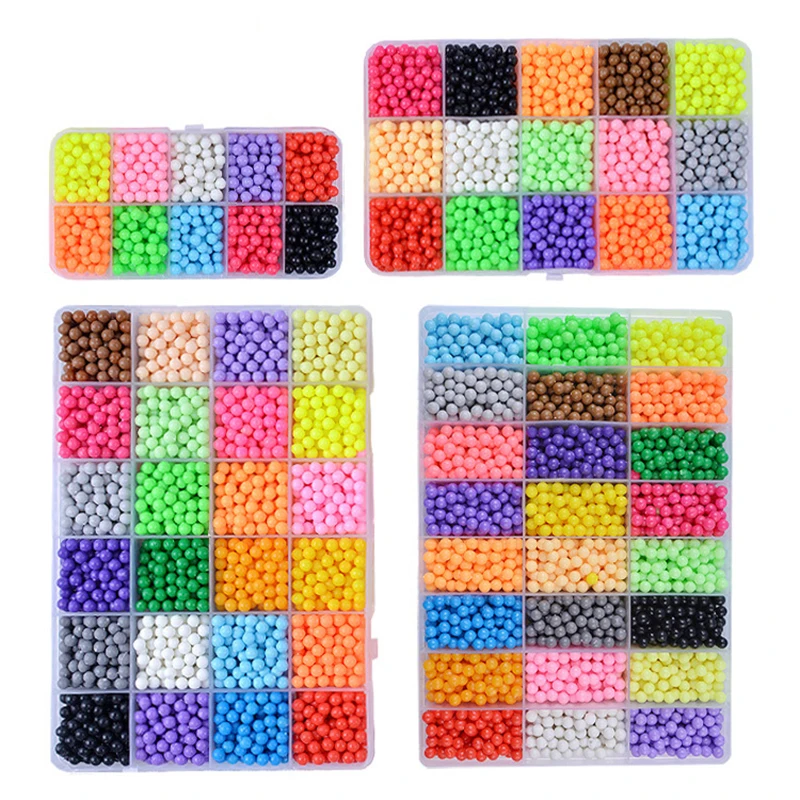 

6000 pcs DIY Magic Beads Animal Molds Hand Making 3D Puzzle Kids Educational beads Toys for Children Spell Replenish