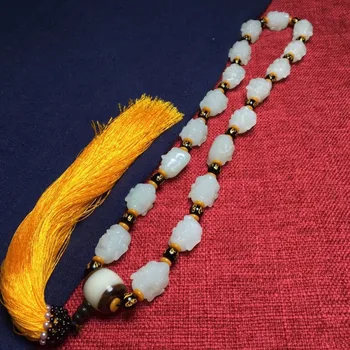 

Hetian jade white jade eighteen arhats hand-held, whiteness is good hb04#