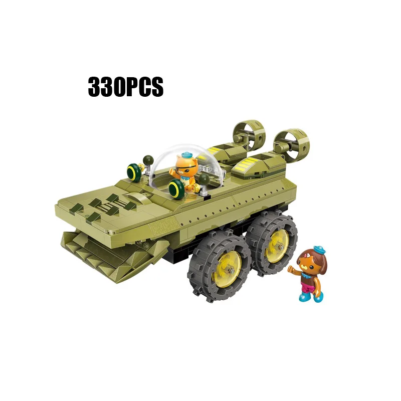 

Hot cartoon Octonaut vehicle GUP-K building block Alligator Boat bricks model Dashi Kwazii figures education toys for gifts