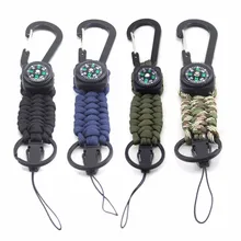 1 шт. Глянцевая белая виниловая Парашютная брелок из веревок плетеный браслет аварийный Паракорд веревка для кемпинга походов Pulseras Rescue