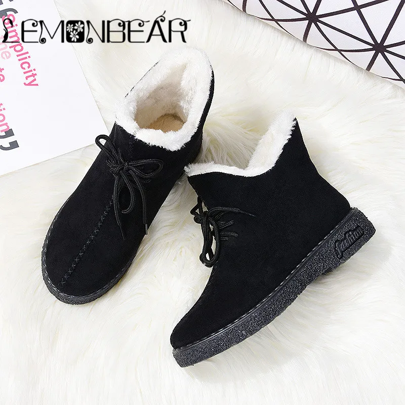 

Women Boots Winter Warm Snow Boots Women Botas Mujer Ankle Boots Ladies Winter Women Shoes Black Creepers Platform Casual Shoes