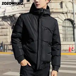 ZOZOWANG 2019 Новый jaqueta masculina мужской пуховик с капюшоном casaco masculino inverno мужской зимний тонкий пуховик на утином пуху