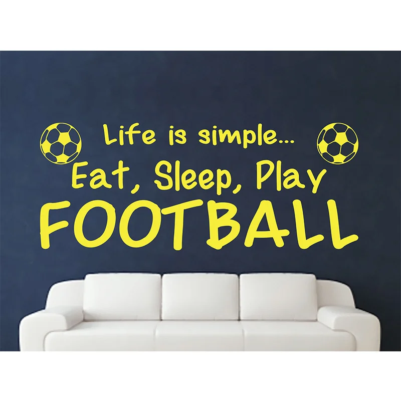 Наклейка с надписью Eat Sleep Play|decoration murale|wall sticker quotesstickers quotes |