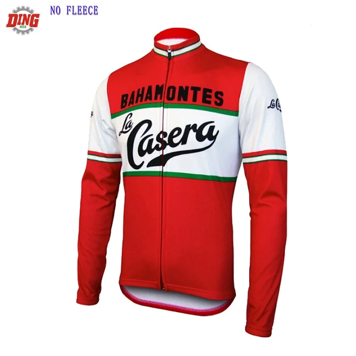 Для мужчин Велоспорт Джерси с длинными рукавами красный La Casera классический Велоспорт Одежда велосипед носить Зимние флисовые или нет руно Ropa Ciclismo MTB - Цвет: style photos