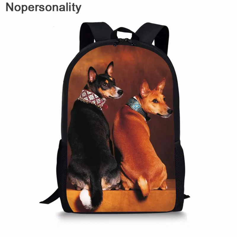Nopersonality милый Basenji с принтом собаки, школьная сумка, набор для мальчиков и девочек, крутая детская школьная сумка для начальной школы, сумки для книг, рюкзак для собак - Цвет: XM2773C