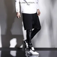 Дизайн, модная мужская одежда, брюки, лоскутные штаны, штаны, певица, костюмы