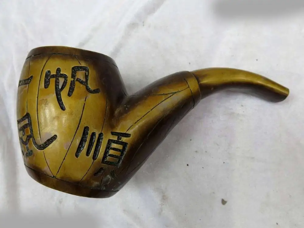 China brass fine workmanship plain sailing lucky sailing boat pipe Sculpture