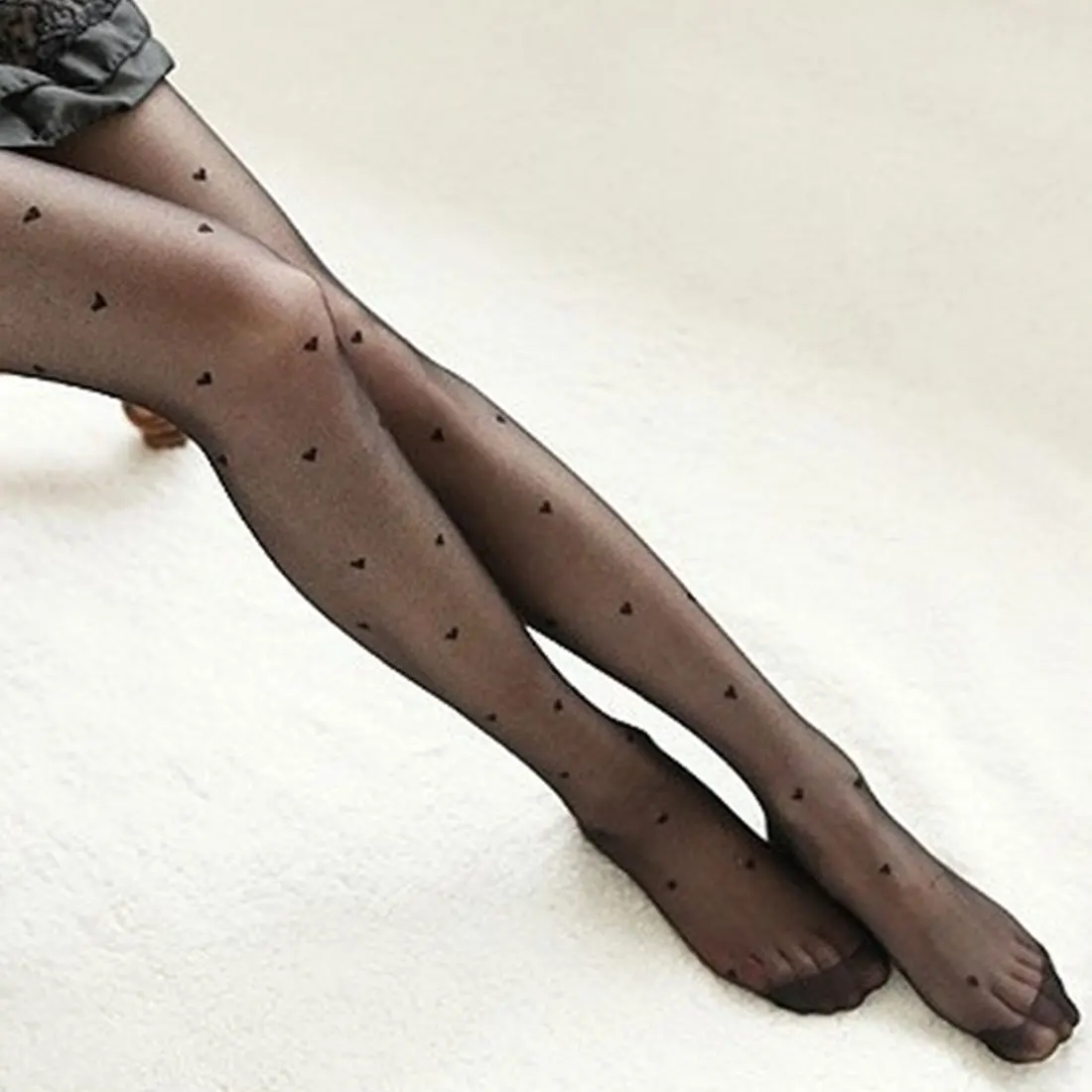 

Summer Nylon heart Print Tights Stockings Sexy Women Pantyhose Step Foot Seamless Pantyhose Fishnet Mesh Print Collant