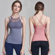 Женский сексуальный спортивный жилет для йоги розовая футболка спортивная одежда для бега блузки быстросохнущие дышащие спортивные топы для фитнеса для девочек