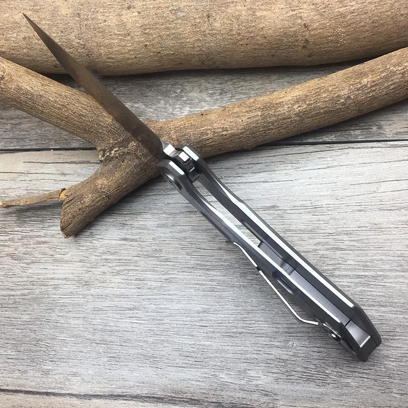 FREETIGER FT601 Mechanical Warrior Folding Pocket Knife D2 Blade CNC Steel Ball Bearing Hunting Cam