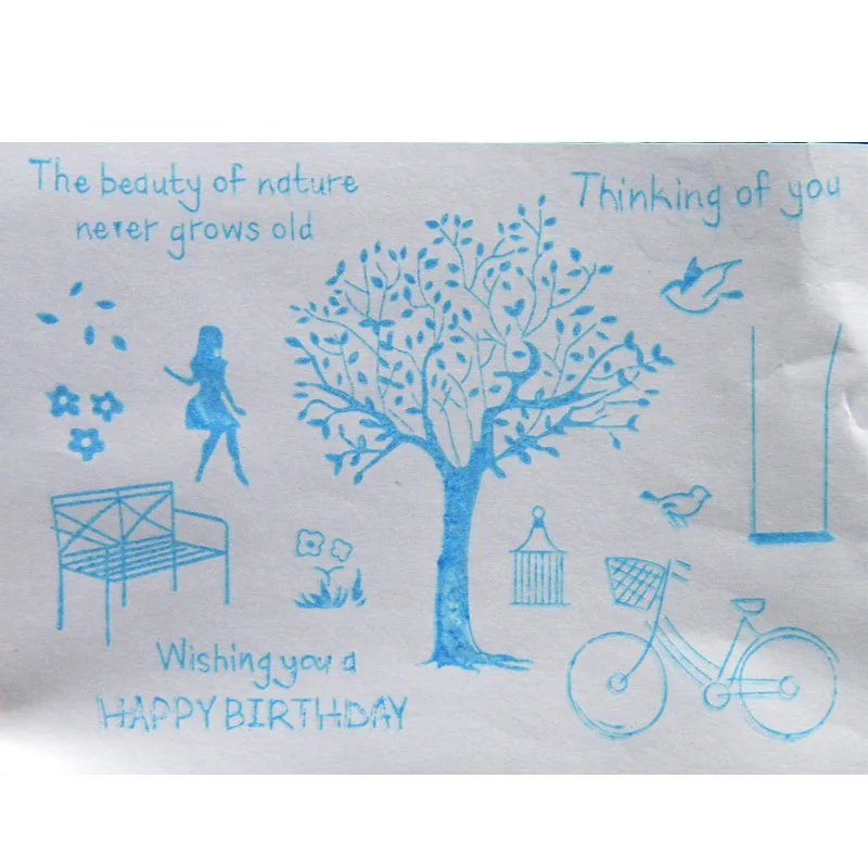11*16 Chair Bike Girl Tree Clear Stamp Transparent rubber stamp DIY kids Clear stamps for Scrapbooking craft stamp Decor tools 11*16 Chair Bike Girl Tree Clear Stamp Transparent rubber stamp DIY kids Clear stamps for Scrapbooking craft stamp Decor tools