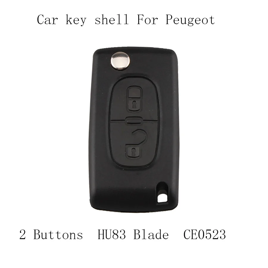 20pcs*Flip Car Key Cover For Peugeot 207 307 407 607 Remote Key Fob