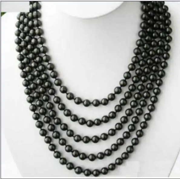 

AA+ 6-7mm TAHITIAN BLACK PEARL NECKLACE 100 INCH