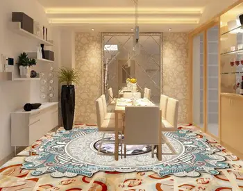 

Europea PVC 3d floor custom pattern wallpaper 3d floor painting self-adhesive vinyl floor wallpaper customize