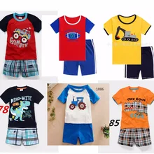 НОВЫЕ комплекты одежды для маленьких мальчиков летние детские футболки и шорты комплект одежды из 2 предметов, пляжные детские комплекты Спортивный костюм для 2, 3, 4, 5, 6, 7 лет