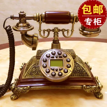 Villa solid wood antique telephone European telephone set back to the back of the phone home fashion fixed office Villa solid wood antique telephone European telephone set back to the back of the phone home fashion fixed office