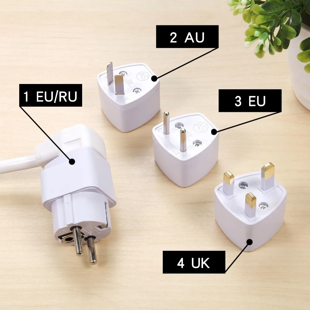 Urbantin 2AC розетки 3 USB выходы универсальный блок питания цветная умная Быстрая зарядка usb с адаптером EU AU UK US