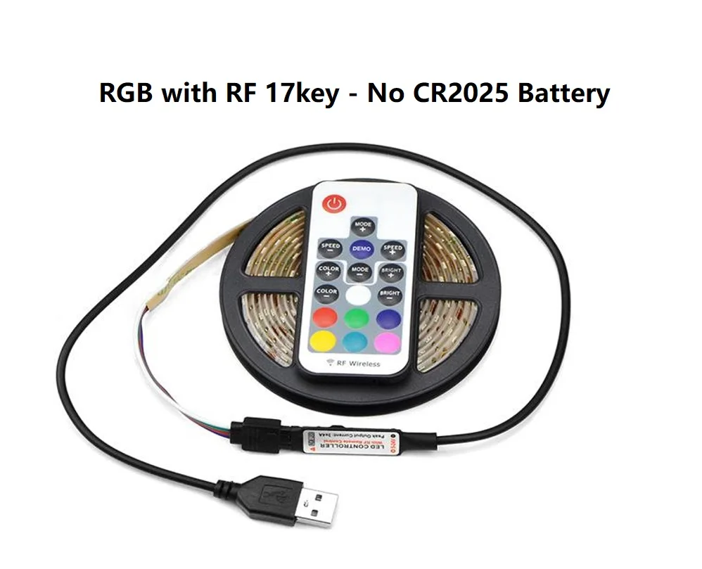 USB Светодиодная лента для подсветки телевизора SMD2835 RGB гибкая лента смещения освещения 1 м 2 м 3 м 4 м 5 м РЧ контроллер Светодиодная лента для подсветки