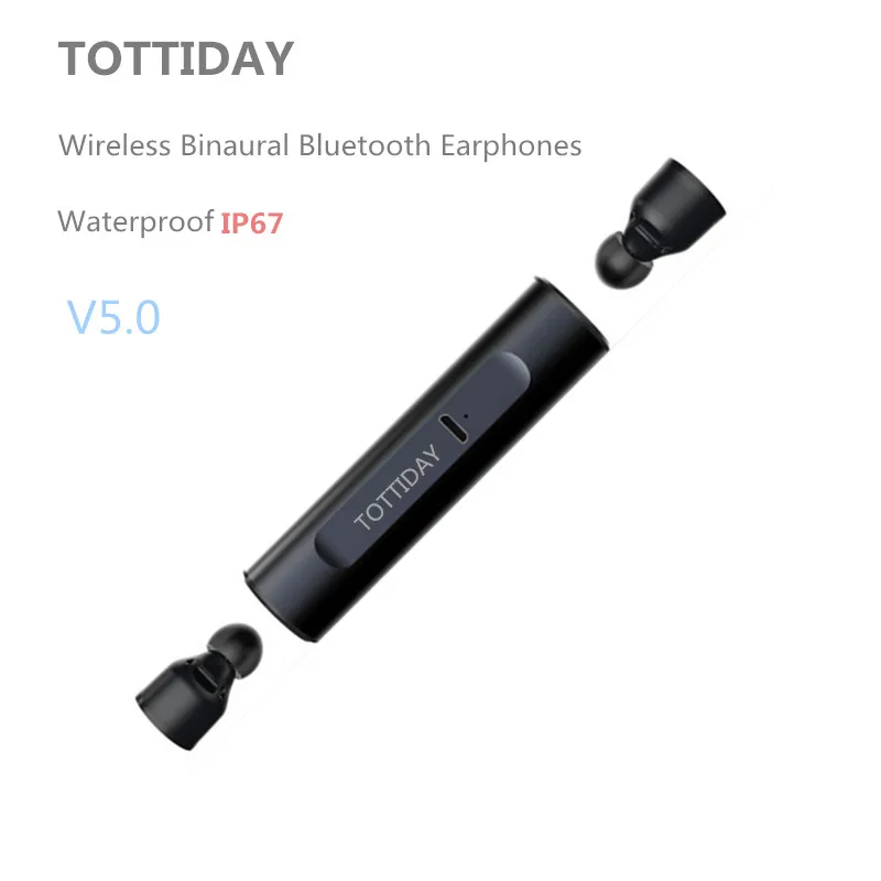 

Bluetooth V5.0 IPX7 TWS Earbuds with Charging box Waterproof Wireless Stereo Earphones Hifi Cordless In-Ear Mini Headsets
