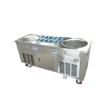 Большая сковорода тайский Мороженое станок закручивающий(жарить, интеллектуальная машина для жареного льда с R410a хладагента