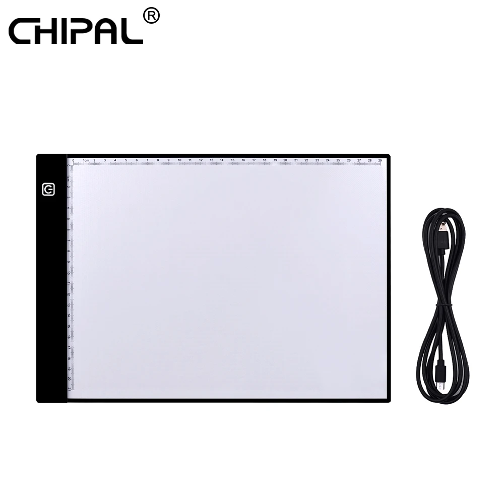 CHIPAL цифровой графический планшет формата А4 светодиодный графический планшет художественная доска для рисования и письма светильник-коробка электронный usb-планшет