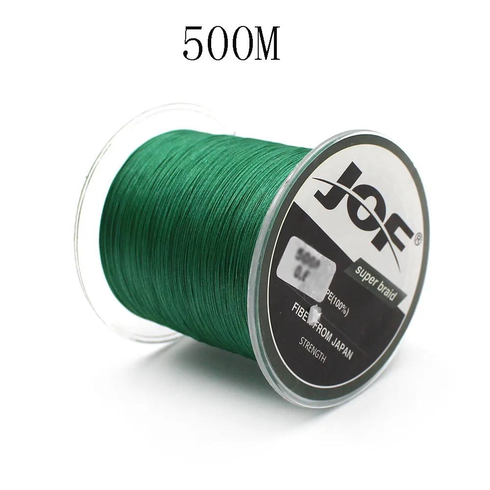 300 м/500 м 4 нити PE плетеная рыболовная леска супер сильная японская мультифиламентная леска для ловли карпа соленая вода 15-80LB - Цвет: green 500M