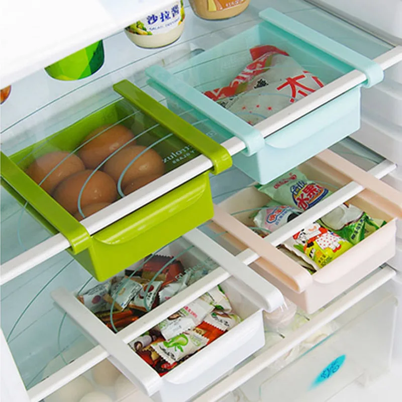 

Creative refrigerator fresh-keeping partition multi-purpose finishing storage rack twitching classification storage rack