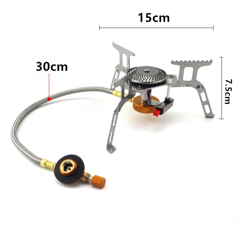 3500 Вт портативная газовая плита для походов и пикников, газовая плита из нержавеющей стали