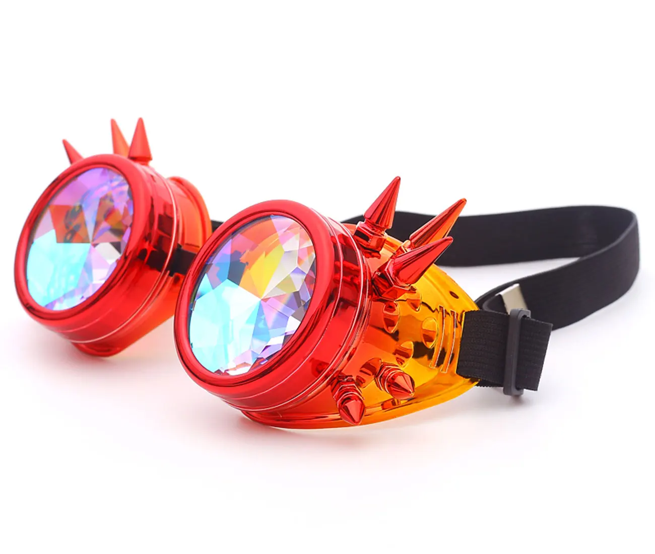 Калейдоскоп красочные очки рейв фестиваль вечерние EDM солнцезащитные очки Diffracted линзы стимпанк очки для мужчин Сварка Готический Косплей
