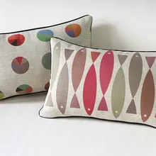 Рыбка и веер диаграммы Свадебная пара милые льняные подушки наволочки льняная Подушка, домашний Декор диванные подушки