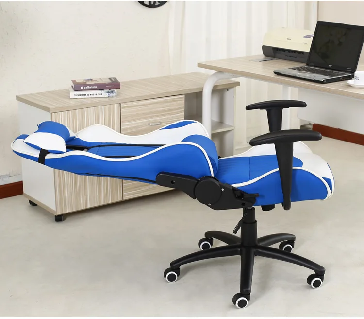 Ergonomic Swivel Gaming Comtuper Chair Reclining Chair Lifting Armrest Lying Headrest Lumbar Pillow
