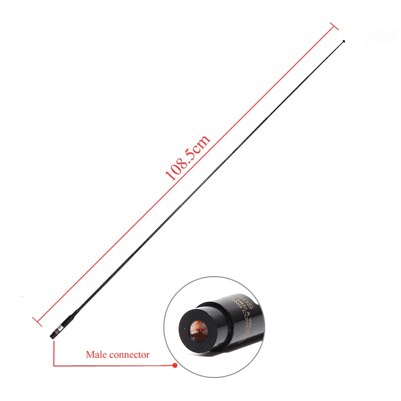 Harvest RH-660S SMA-Male High Gain Dual Band 144/430MHz Telescopic Antenna for YAESU WOUXUN LINTON TYT Two-way radio