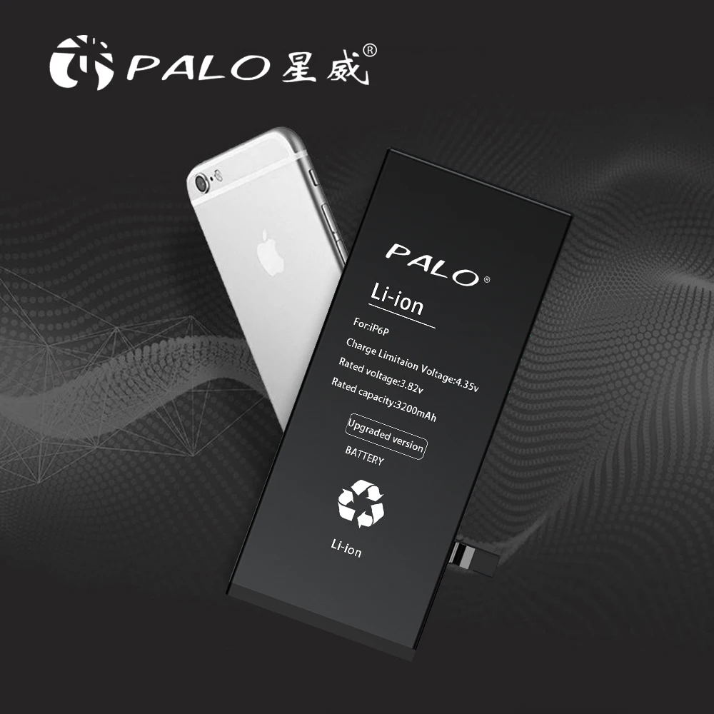 PALO 3200mAH аккумулятор для телефона iPhone 6P реальная емкость батареи литий-ионный полимерный аккумулятор для мобильного телефона