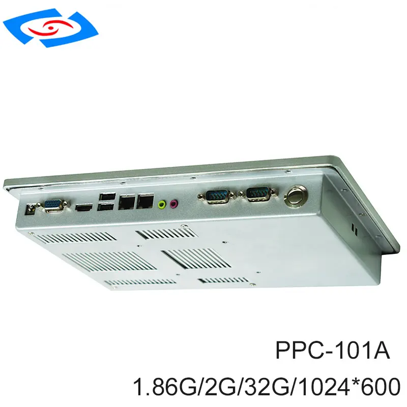 Fanless 10 1 inch Industrial Touch Screen Panel PC With 2xLAN 2x10 100 1000Mbps RJ45 RTL8111E 2