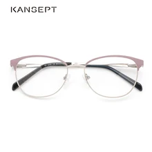 Металлические женские оправы для близоруких рецептурных очков брендовые дизайнерские прозрачные оптические оправы TF2200