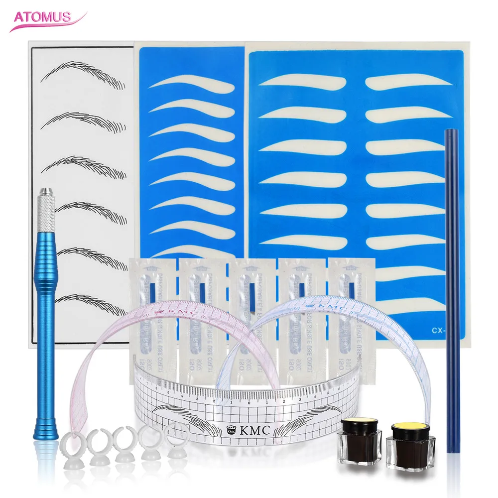 

Ruller Eye Brow Practice Skin Eyebrow Fashion Eyebrow Tattoo Machine Microblading Pen Kit Permanent Makeup Needles Tool Measures