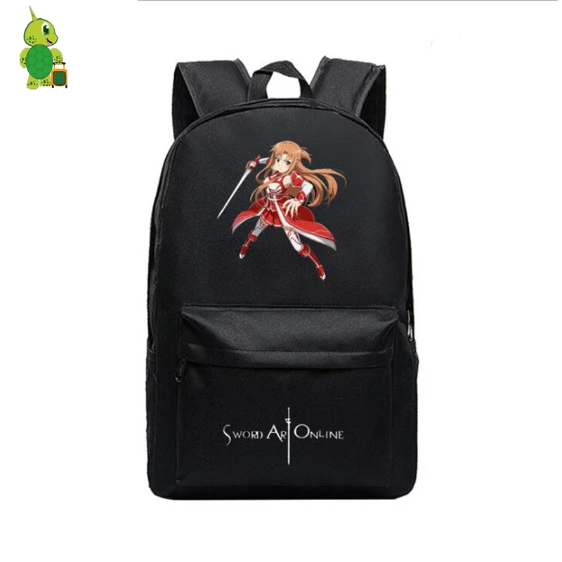 Anime Sword Art Online SAO Canvas Backpack Drawstring Casual Bag Laptop Rucksuck