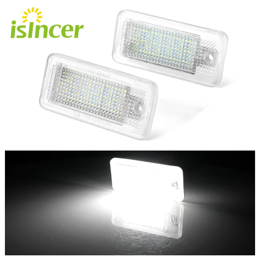

2Pcs Led Number License Plate Light Bulb Error Free Number Plate Lamp For Audi A4 A5 A6 C6 A3 S3 S4 S5 B6 B7 S6 A8 S8 Rs4 Q7