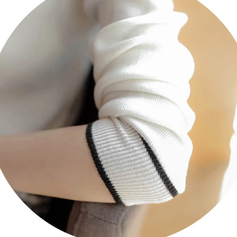 spring New autumn knitted dress long sleeve fashion sweater women's middle long hip skirt white print button dress sweater 11i3