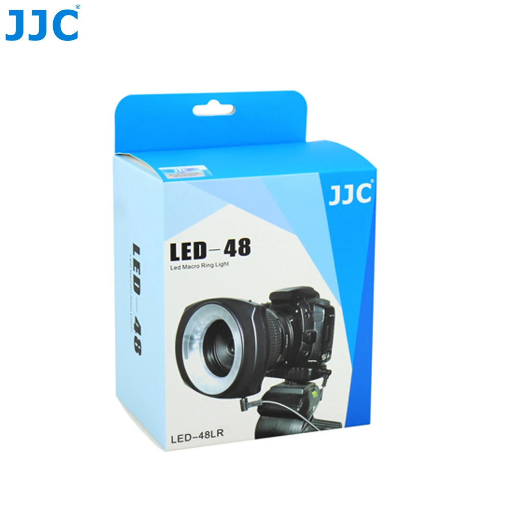 JJC LED 플래시 매크로 링 라이트 스피드 라이트 DSLR 매크로 렌즈 용, 어댑터 링 포함, 49mm 52mm 55mm 58mm 62mm 67mm 스텝 링