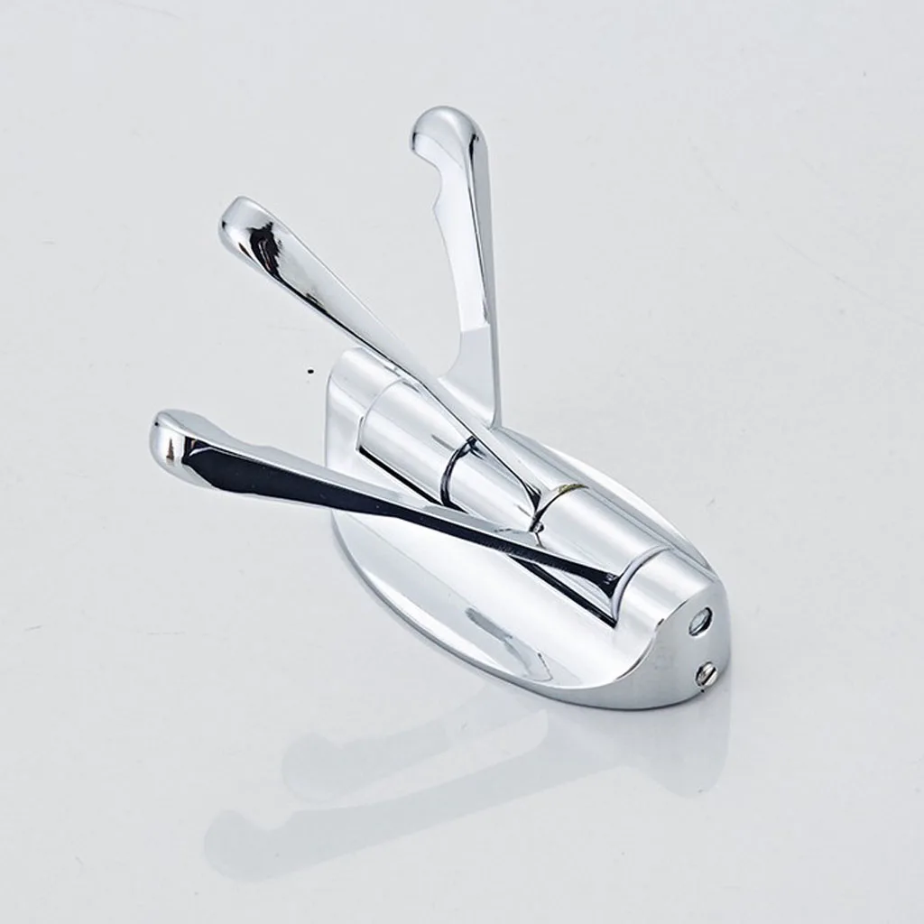 ZInc Alloy Swivel Hook Heavy Duty Foldable Swing 3 Arms Triple Coat Hook Bath Towel/Clothes Hanger