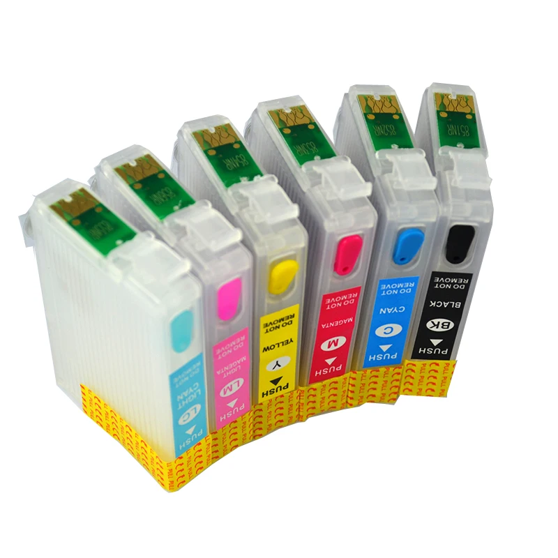Vilaxh T0801-T0806 Refillable Ink Cartridge For Epson Stylus P50 R265 PX650 PX700 PX800 PX710 PX720 PX810 PX820 R360 RX560 printer supplies ink cartridge inkjet ink cartridge